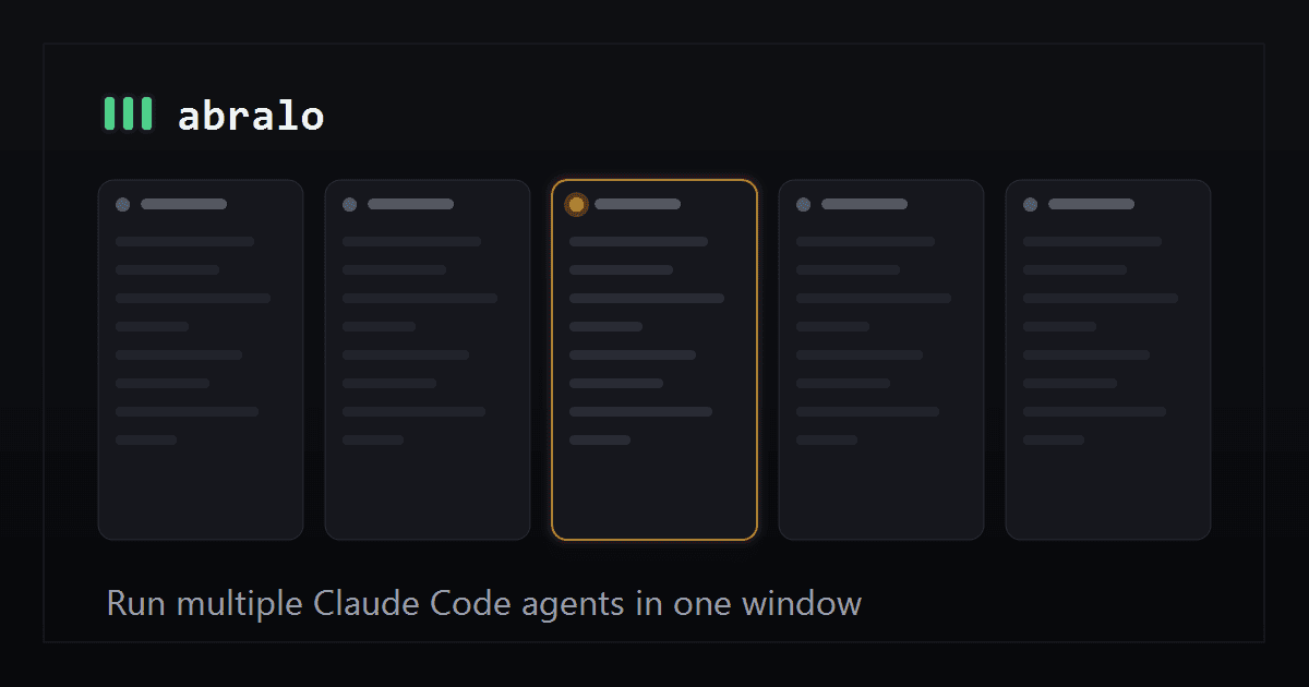 Abralo lets you run multiple Claude Code agents side-by-side in one window