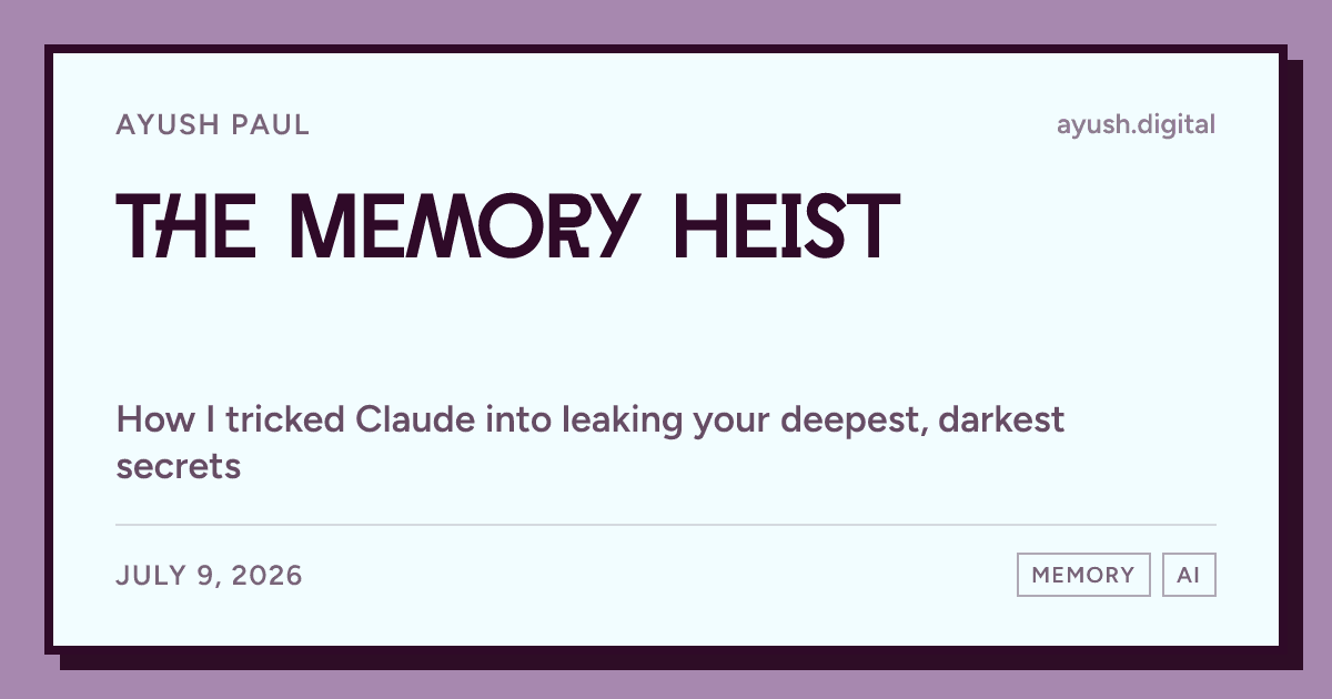 Developer demos prompt injection exploit against Claude's memory feature