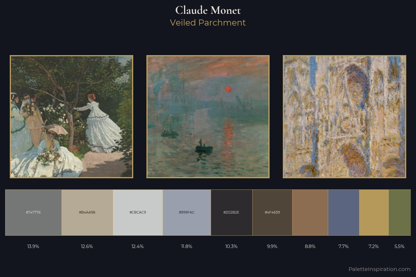 Designer extracts 3,000 color palettes from master paintings
