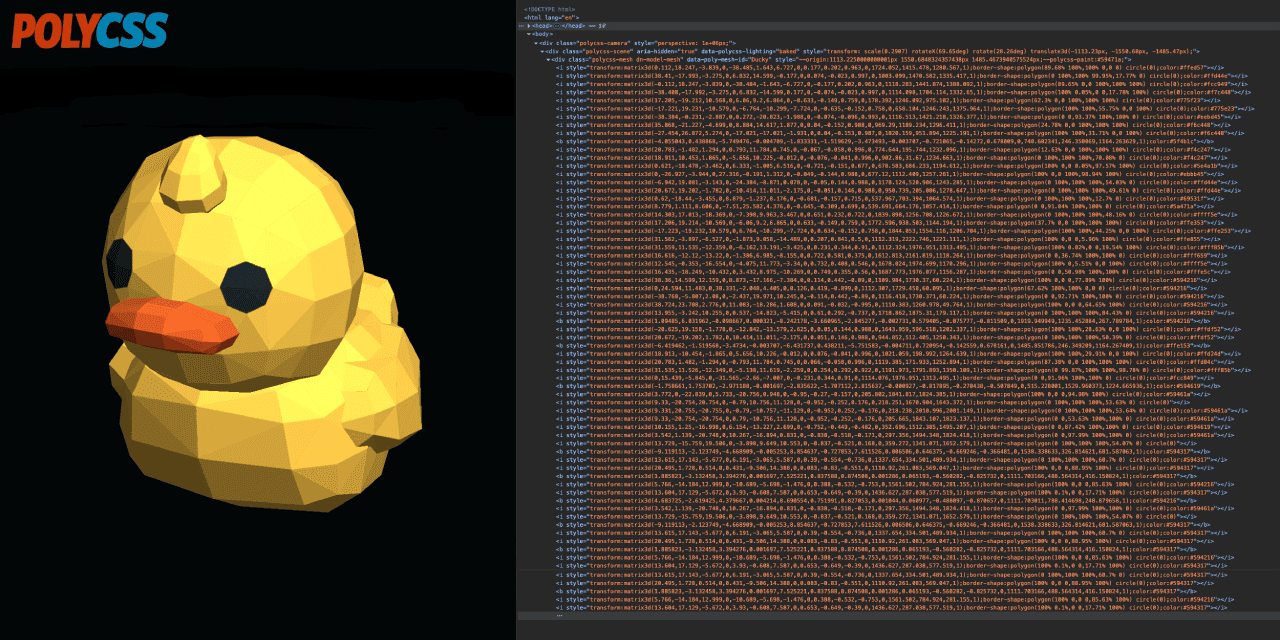 Pure CSS 3D engine eliminates WebGL dependency