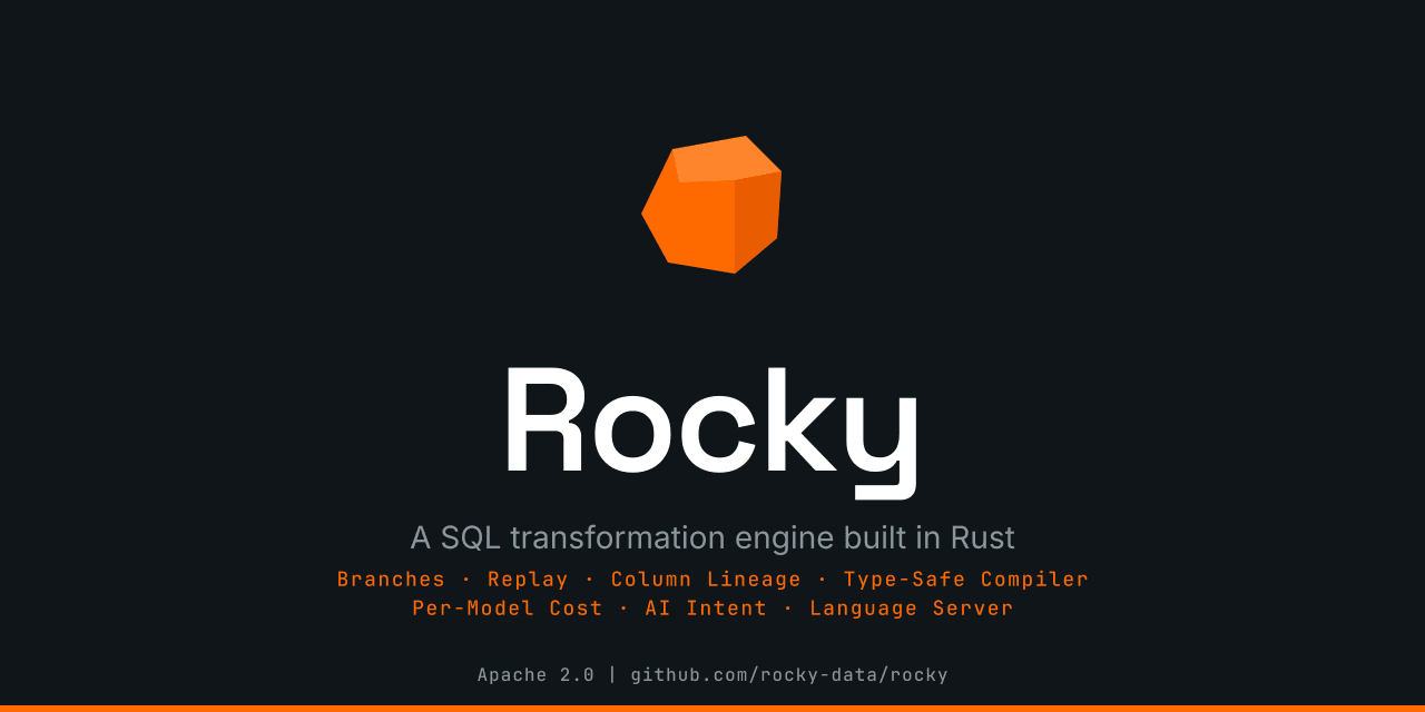 Rocky: Rust SQL engine adds version control for data queries