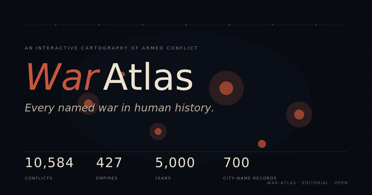 War Atlas maps every named conflict in human history